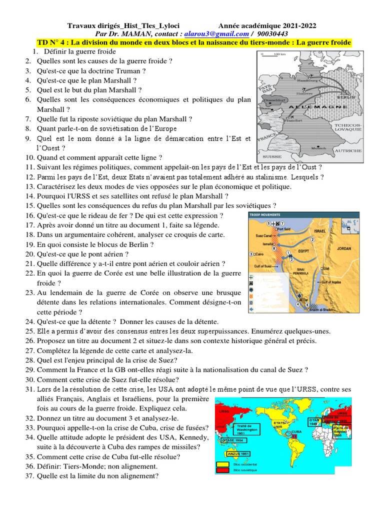 Causes et enjeux de la guerre froide | PDF | Guerre froide | Bloc de l'Est