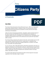 The Citizens Party of Australia Manifesto