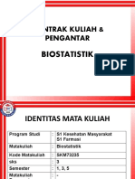 Kontrak Kuliah & Pengantar: Biostatistik