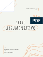 Texto Argumentativo: 28 de Septiembre Del 2022