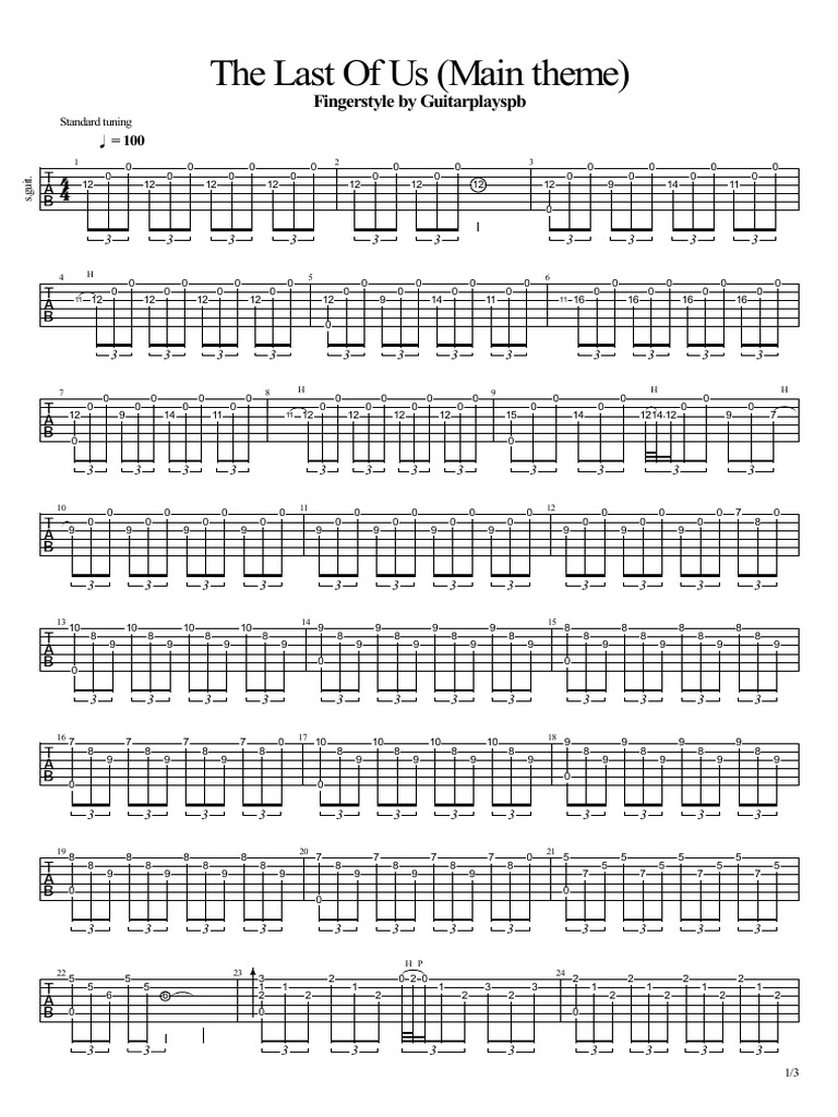 The Last of Us The Last of Us Theme Cover by Guitarplayspb PDF