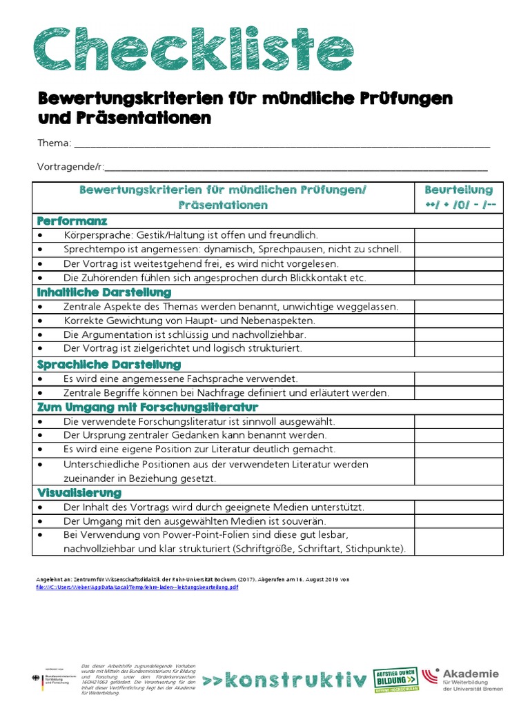 Bewertungskriterien_Referate_und_Praesentationen | PDF
