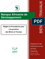 Règles Et Procédures Pour L'acquisition de Biens Et Travaux (2008 Révisée en Juillet 2012)