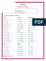 L'imparfait Conjugaison Exercices Et Corrigé - pdf1