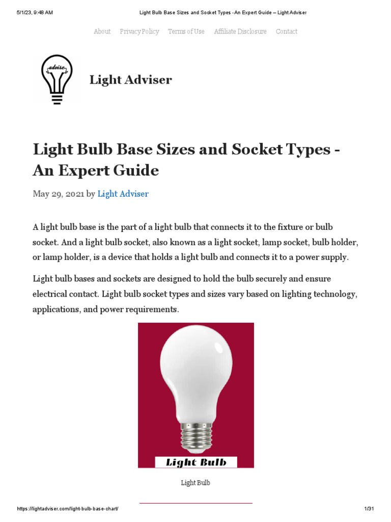 LED Bulb Base Guide