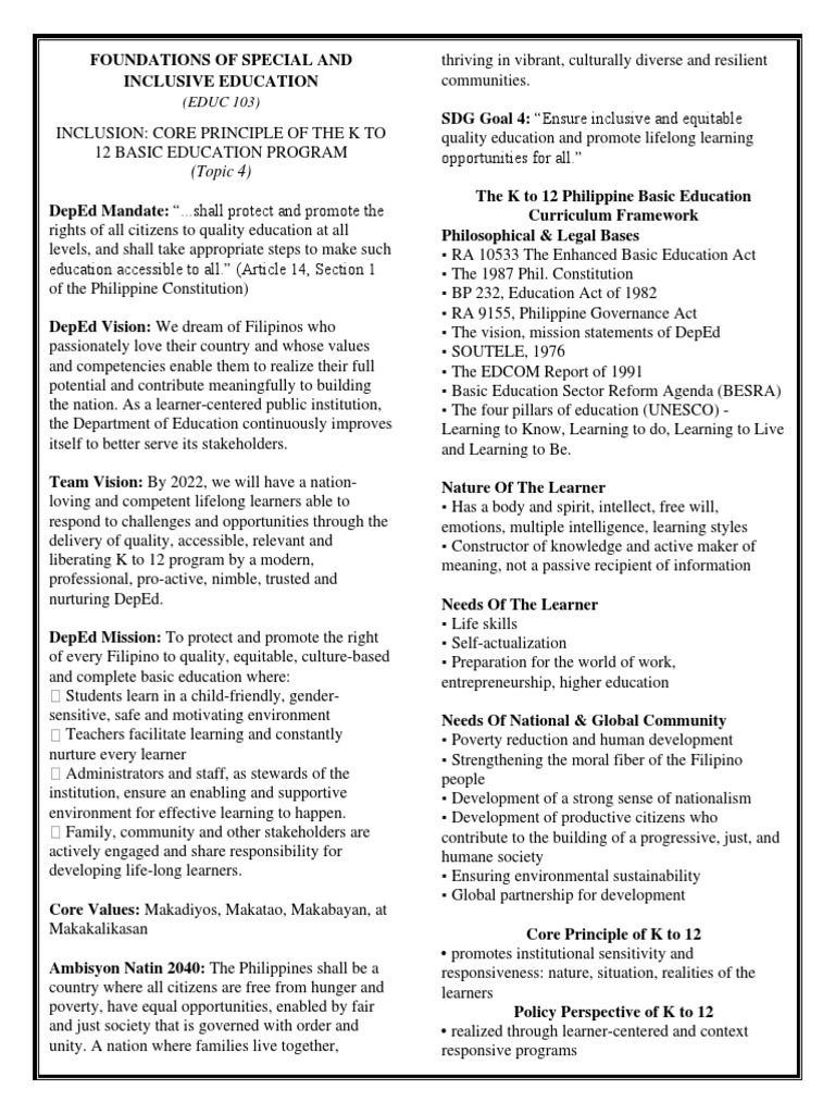 Reviewer educ 103 2 pdf special education inclusion education 