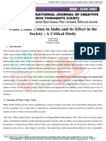 White Collar Crime in India and Its Effect in The Society: A Critical Study