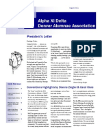 Alpha Xi Delta Denver Alumnae Association: President's Letter