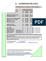 Precios materiales construcción Banco La Poza Michoacán