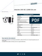 Fuente de Alimentación 24V DC 120W 5A Con Enchufe