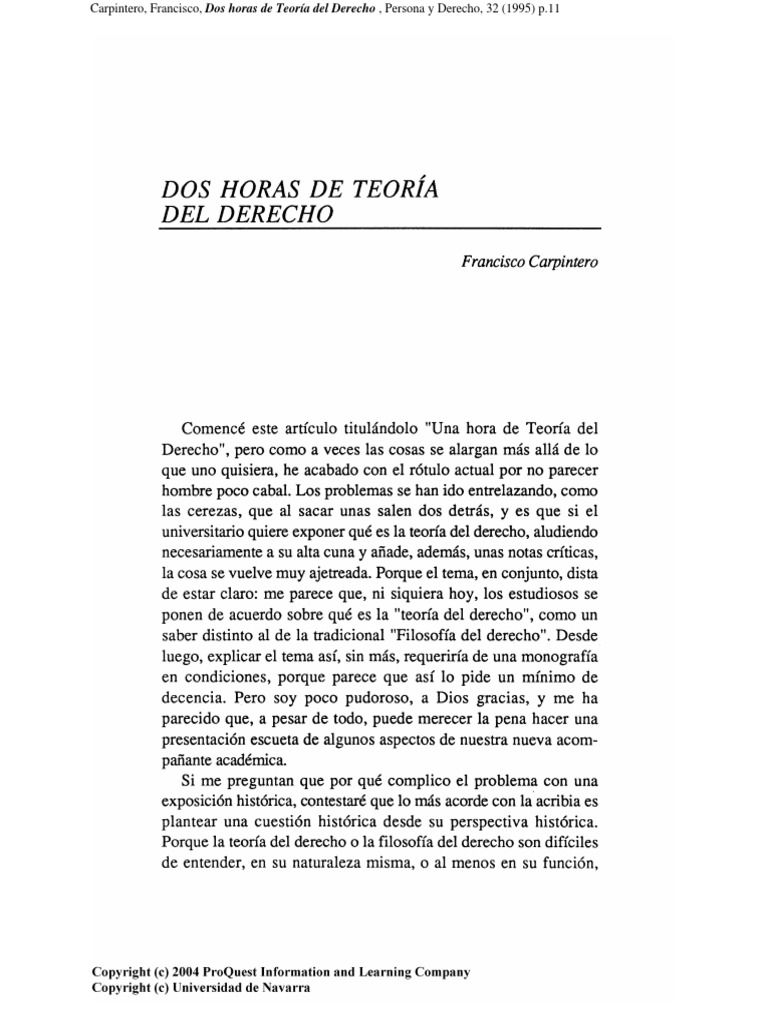 Teoría del Derecho en Dos Horas | PDF
