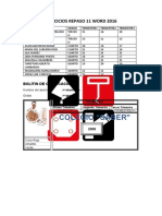 Colegio "Saber": Ejercicios Repaso 11 Word 2016