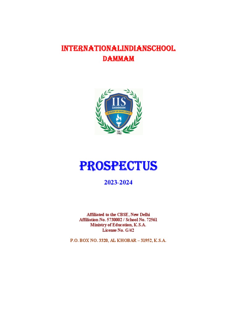 Prospectus - 2023 - 24 - IISD | Download Free PDF | University And