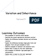 Variation and Inheritance: National 5