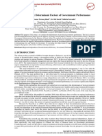 Analysis of The Determinant Factors of Government Performance