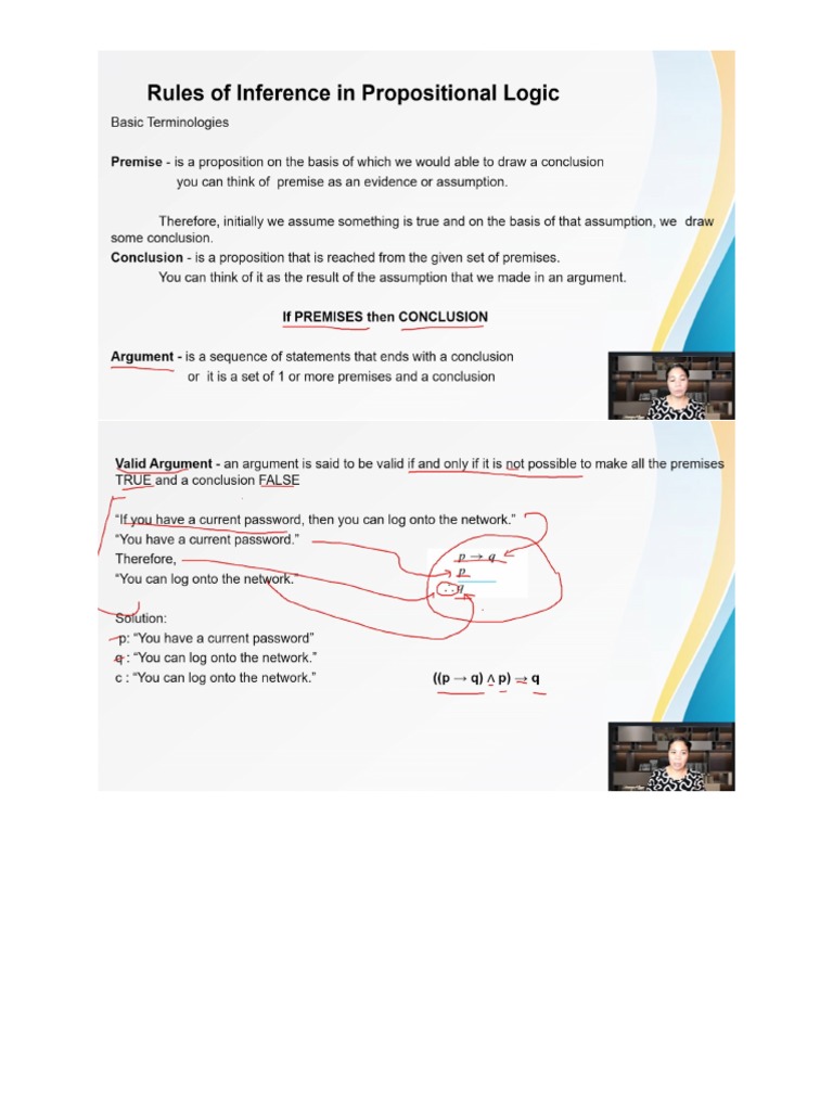 Rules of Inference in Propositional Logic | PDF