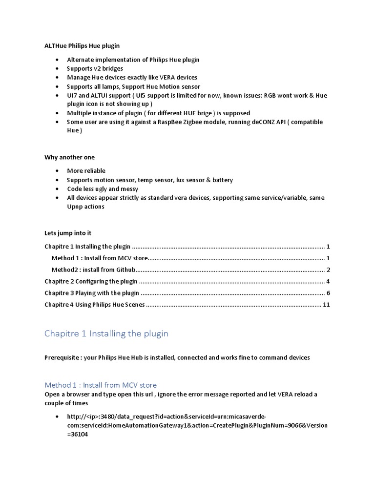 ALTHue Plugin for Philips Hue Integration | PDF | System Software ...