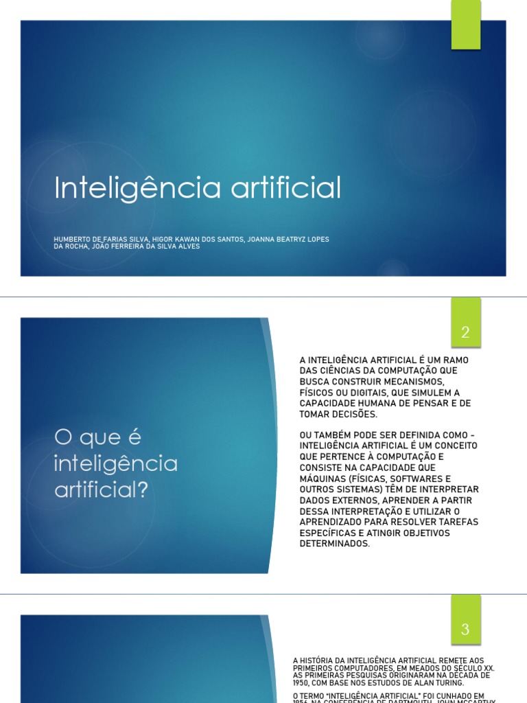 Introdução à Inteligência Artificial | PDF | Inteligência artificial ...