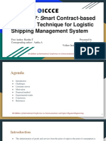 Paper Id-127: Smart Contract-Based: Blockchain Technique For Logistic Shipping Management System