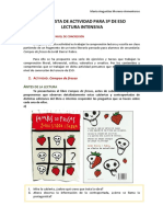Propuesta DE Actividad para 3º DE ESO Lectura Intensiva: Campos de Fresas de Jordi Sierra I Fabra
