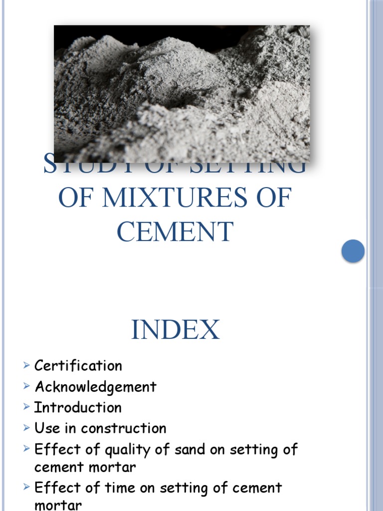 Setting of Cement PDF Cement Concrete