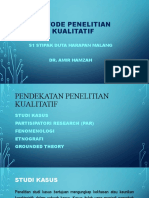 Metode Penelitian Kualitatif: S1 Stipak Duta Harapan Malang Dr. Amir Hamzah