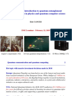 An Elementary Introduction To Quantum Entanglementand - 19-02-22 - Cances