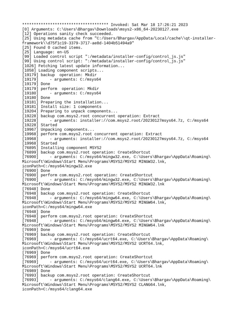 Installation Log PDF Microsoft Windows Operating System Technology