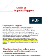 Aralin 2: Kagalingan Sa Paggawa