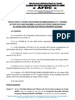 RESOLUTION N°01 - 3e Congrès de l'AFDC - 2020