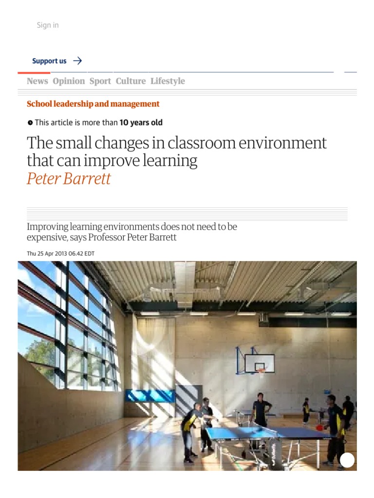 Enhance Learning with Classroom Changes | PDF | Learning | Cognition