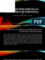Sejarah Perlindungan Konsumen Di Indonesia: Oleh: Dr. Putu Ayu Sriasih Wesna, S.H., M.KN