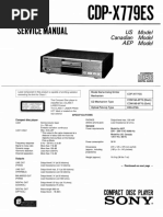 Sony Cdp-X779es SM | PDF