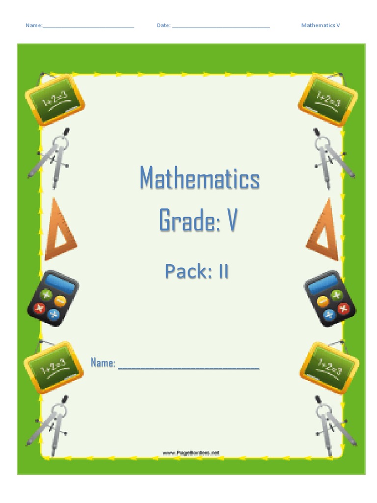 Math 5 - Pack2 | PDF | Mathematics | Arithmetic