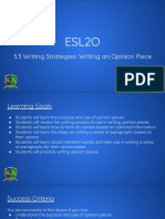Lesson 3.3 Writing Strategies - Writing An Opinion Piece 1