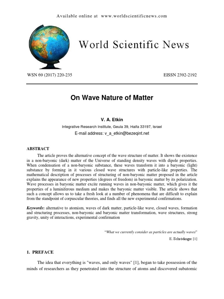 Wave Structure of Matter Explained | PDF | Waves | Matter