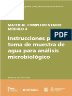 Módulo 4 - Material Complementario - Instrucciones para Toma de Muestra de Agua para Analisis Microbiologico
