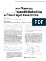 Treating Process Waste Water Employing Vacuum Distillation and Heat Pump
