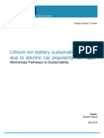 Lithium-Ion Battery Sustainability Effects Due To Electric Car Popularity Rise