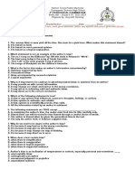 Instructions: Read Carefully Each Test Item, Each Given Selection, And/or Any Specific Instruction Given and Choose The Letter of The Correct Answer