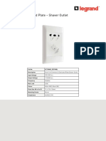 Excel Life Common & Dedicated Plate - Shaver Outlet: Data Sheet