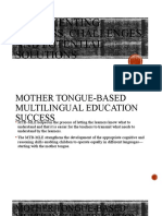 Lesson Iv Mother Tongue Based Multilingual Education