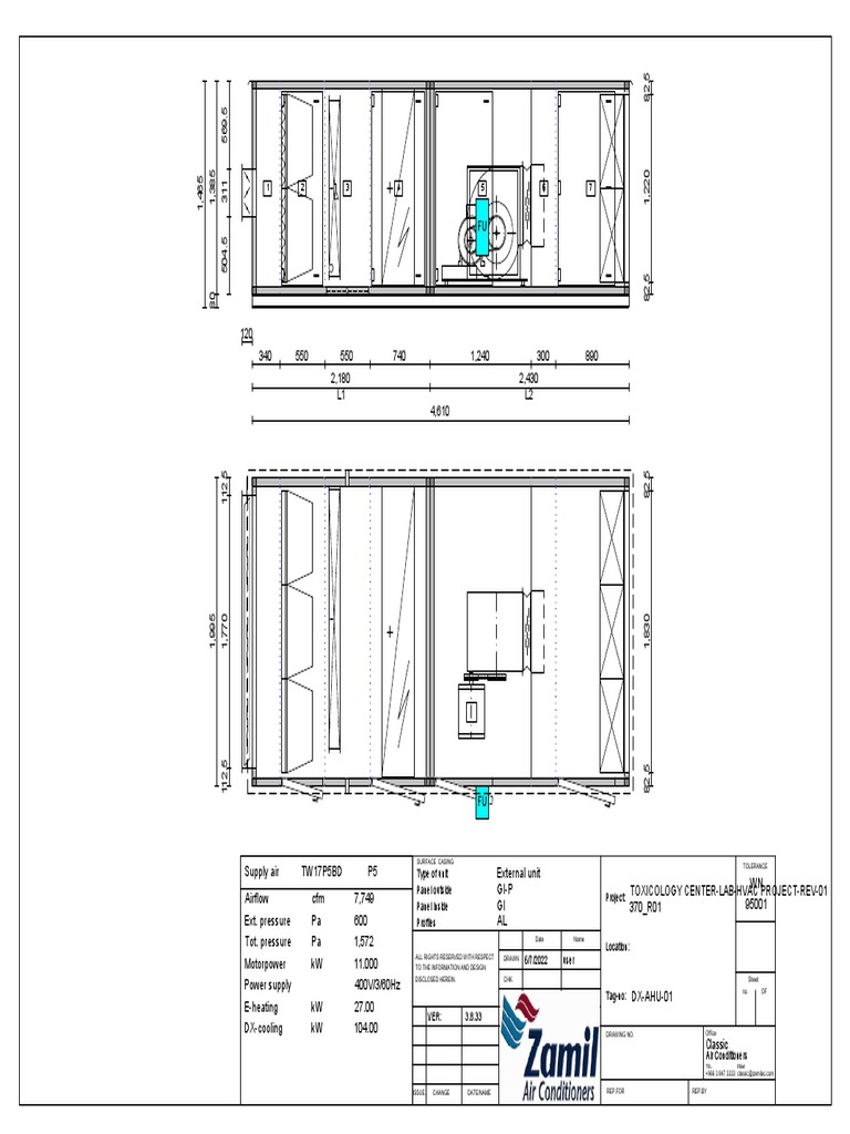 AHU Design and Specifications Overview | PDF | Belt (Mechanical ...
