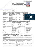 IIT Kharagpur Internship Application