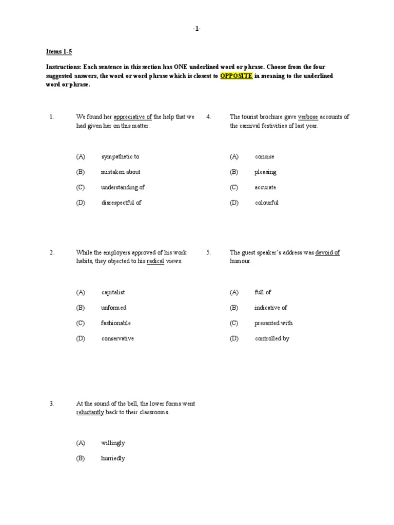 2021 english language mock exam paper 1 download free pdf business