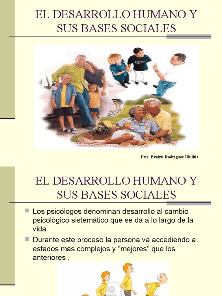 EL DESARROLLO HUMANO Y SUS BASES SOCIALES-semana5 | PDF