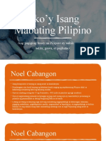 Ako'y Isang Mabuting Pilipino: Ang Pagiging Tunay Na Pilipino Ay Nakikita Sa Isip, Salita, Gawa, at Pagkatao