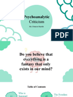 Psychoanalytic: Criticism