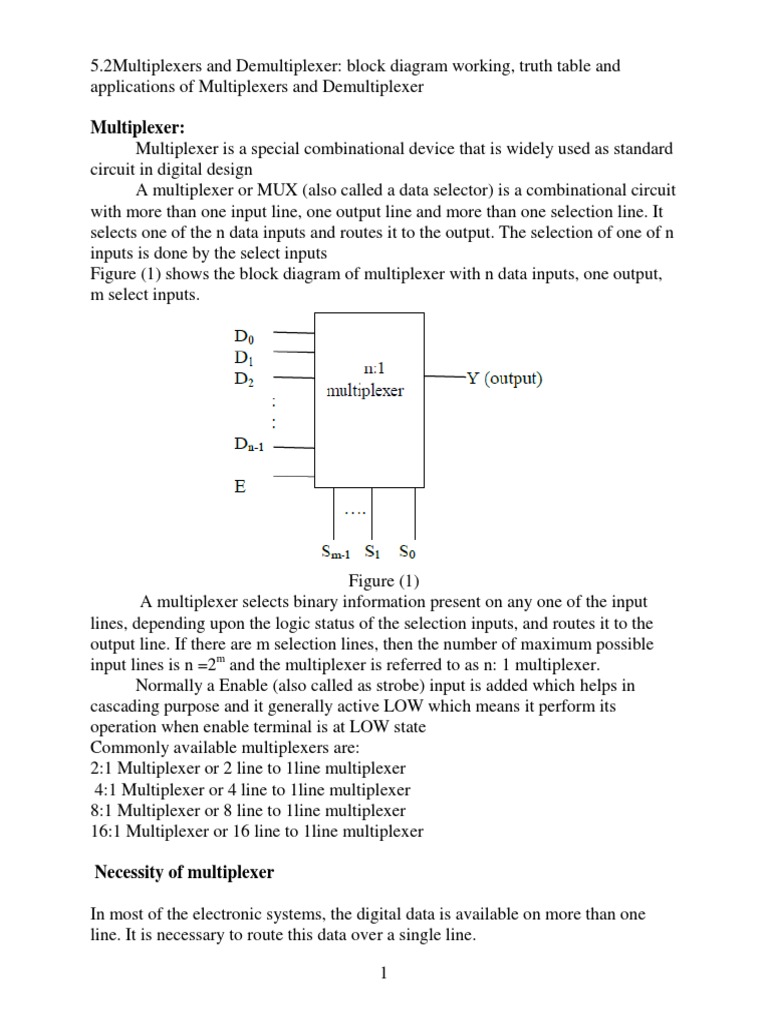 5.2 Multiplexers and Demultiplexer PDF Electronic Design