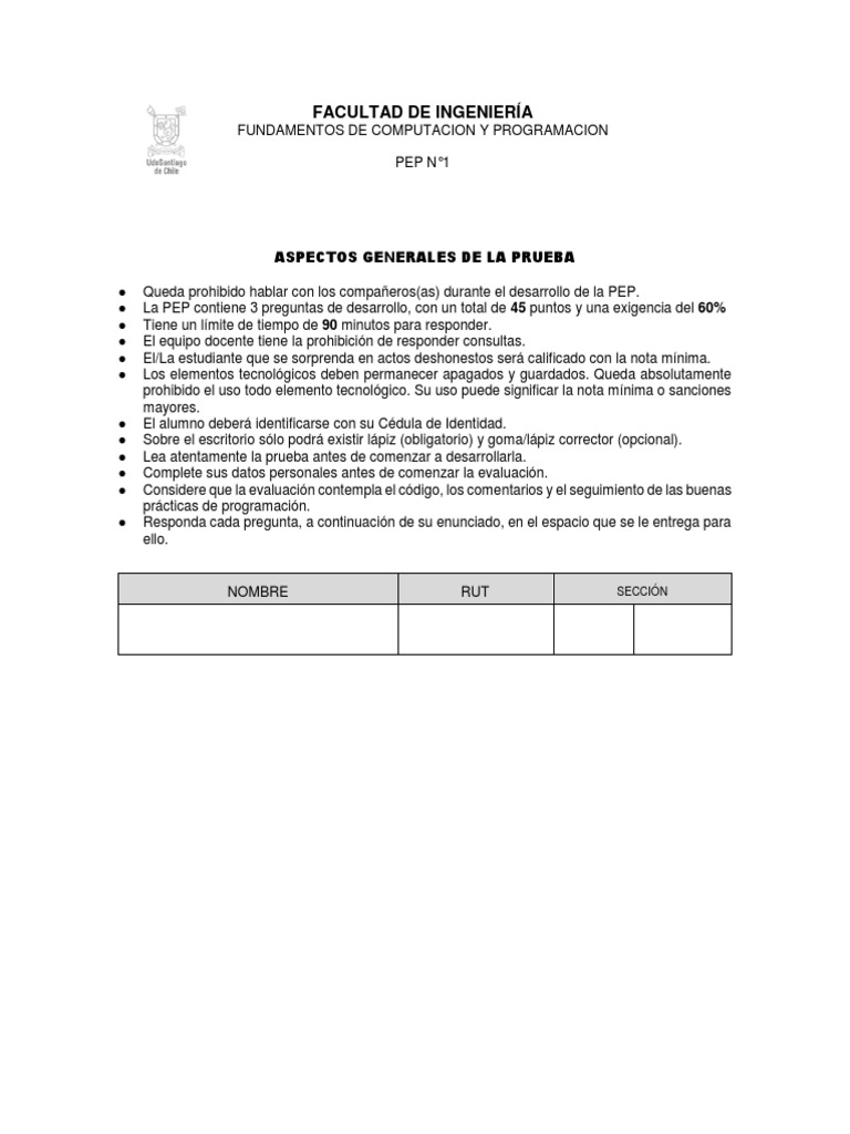 Pep1 - Pauta 2S | PDF | Python (lenguaje de programación)